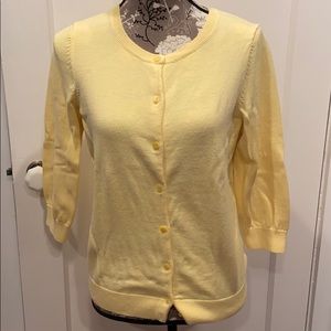 Talbots Yellow Cardigan Sweater